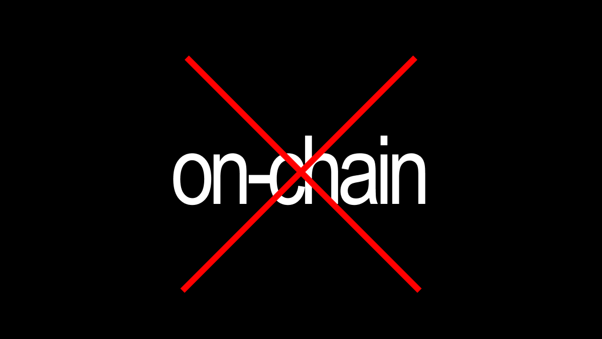 it is not on-chain